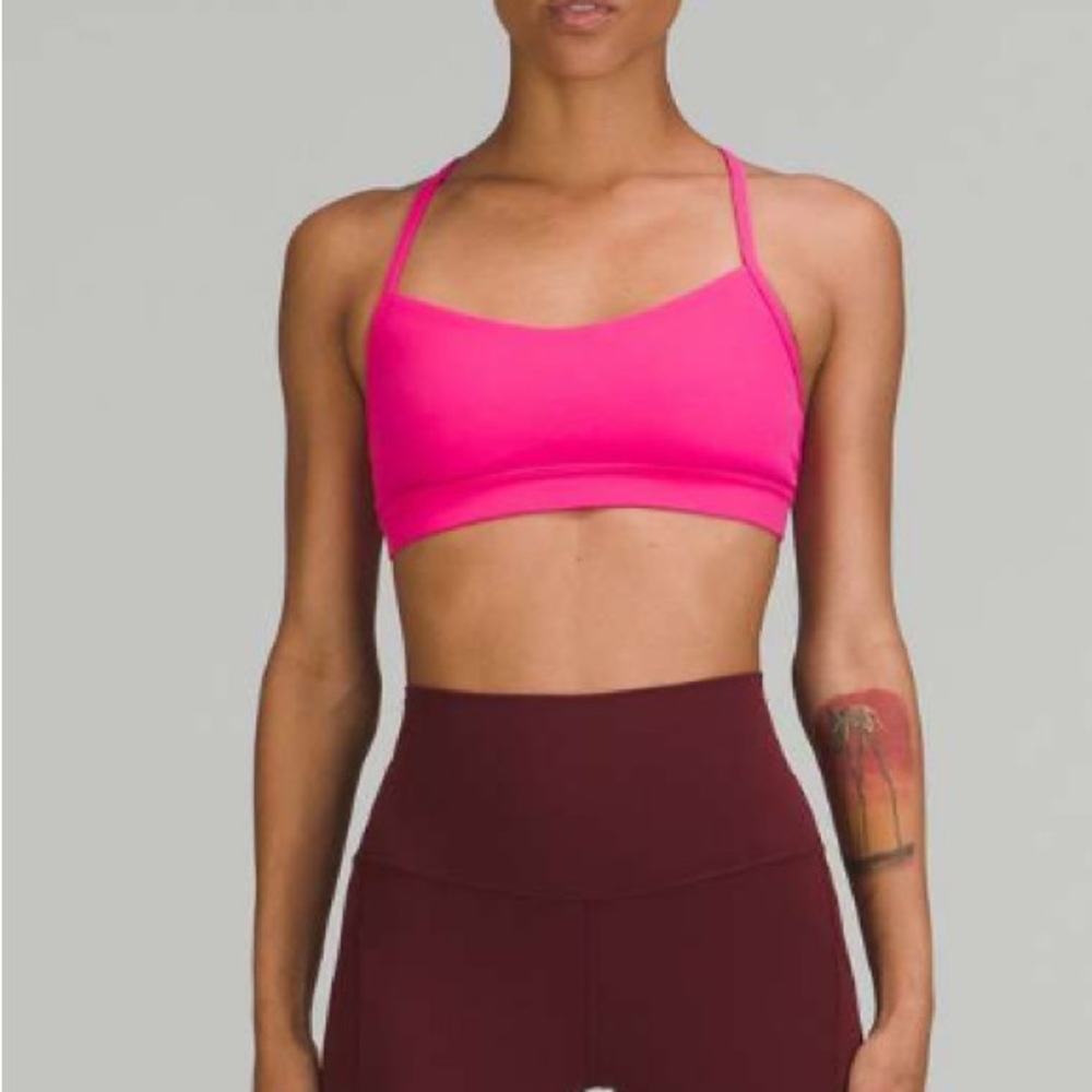 lululemon athletica Hot Pink Strappy Sports Bra